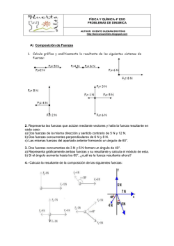 A) Composici&oacute;n de Fuerzas 2. Representa las fuerzas que act&uacute;an