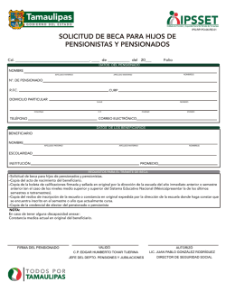 Solicitud de Beca para Hijos de Pensionistas y Pensionados