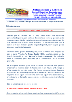 Automatismos y Rob&oacute;tica - Como Construir Tu Propio Router CNC