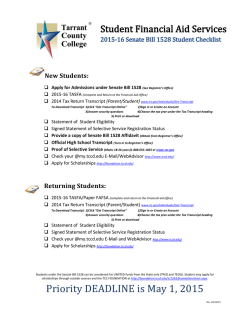 2105-16 Senate Bill 1528 Student Checklist