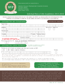 MVP application 2015 Spanish - Middle Village Preparatory Charter