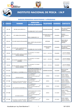 Barcos Pequeros - Instituto Nacional de Pesca