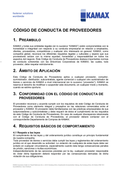 C&Oacute;DIGO DE CONDUCTA DE PROVEEDORES