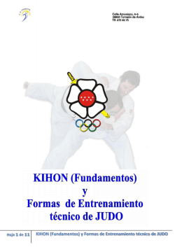 KIHON (Fundamentos) y Formas de Entrenamiento t&eacute;cnico de JUDO