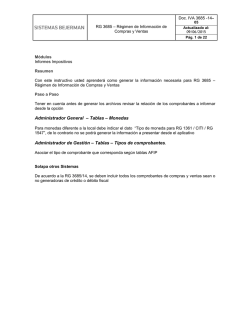 RG 3685/14 - Sistemas Bejerman