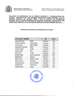 Relaci&oacute;n de aprobados en el tercer ejercicio y convocatoria del