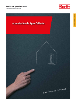 Acumulaci&oacute;n de Agua Caliente