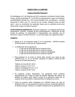 BASES PARA LA CAMPA&Ntilde;A &ldquo;Llego el Amarillo Pascuero