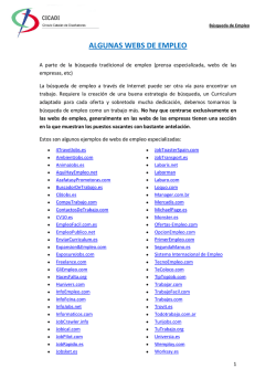 ALGUNAS WEBS DE EMPLEO