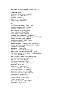 New Books 10/22/15 Faulkner County Library Large type books