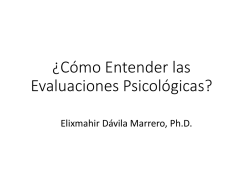 &iquest;C&oacute;mo Entender las Evaluaciones Psicol&oacute;gicas?