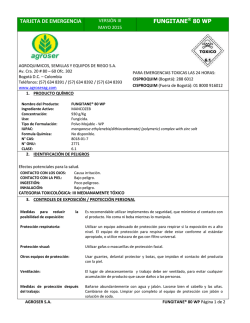 TARJETA DE EMERGENCIA FUNGITANE&reg; 80 WP