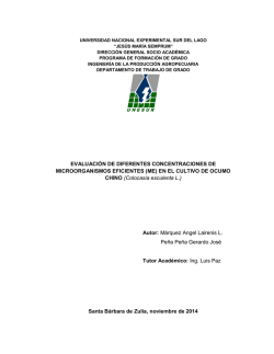 (ME) EN EL CULTIVO DE OCUMO CHINO (Colocasia esculenta L