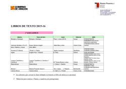 LIBROS DE TEXTO 2015-16