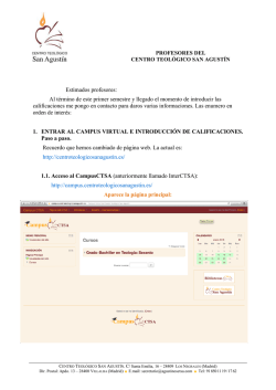 PROFESORES DEL CENTRO TEOL&Oacute;GICO SAN AGUST&Iacute;N Estimados profesores