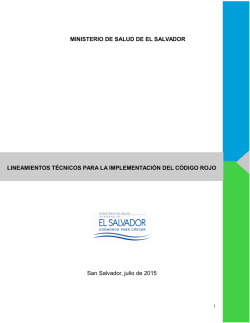 Lineamientos t&eacute;cnicos para la implementaci&oacute;n del c&oacute;digo rojo