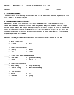 Espa&ntilde;ol 1 Avancemos 1.2 Summative Assessment: PRACTICE