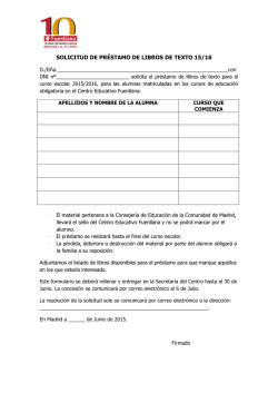 Descargar solicitud - Centro Educativo Fuenllana