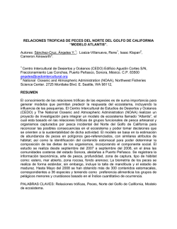 RELACIONES TROFICAS DE PECES DEL NORTE DEL GOLFO DE