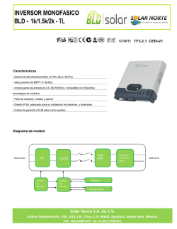 BLD SOLAR Monof&aacute;sico de 1.5 Kw