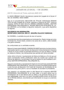 Ejecuci&oacute;n de T&iacute;tulos Judiciales 0049/2015