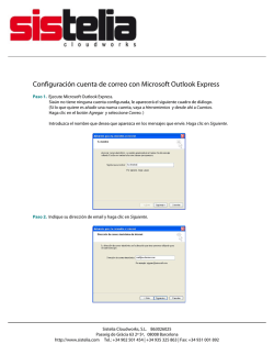 Configuraci&oacute;n cuenta de correo con Microsoft Outlook