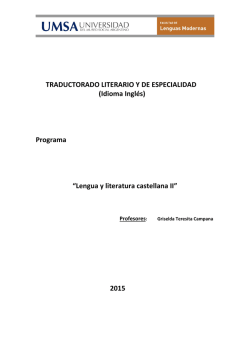 Lengua y literatura castellana II