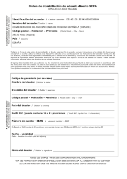 Orden de domiciliaci&oacute;n SEPA