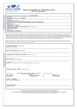 Orden de domiciliaci&oacute;n de adeudo directo SEPA o