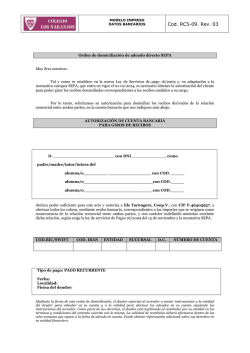 Formulario de datos bancarios