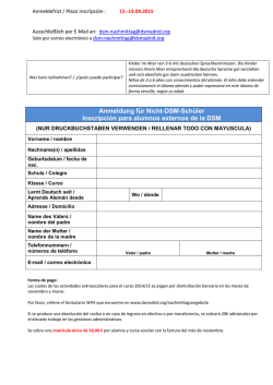 Inscripci&oacute;n Externos - Colegio Alem&aacute;n de Madrid