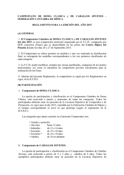 CAMPEONATO DE DOMA CL&Aacute;SICA y DE CABALLOS J&Oacute;VENES