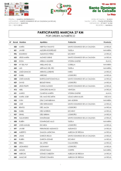 Participaci&oacute;n Marcha 2015: Sampol Experience 2