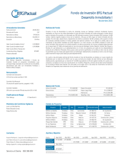 Desarrollo Inmobiliario I Fondo de Inversi&oacute;n BTG Pactual
