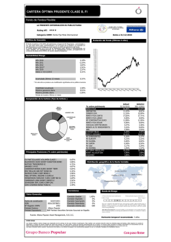 CARTERA &Oacute;PTIMA PRUDENTE CLASE B, FI