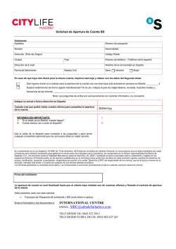 Solicitud de apertura CityLife SIBC
