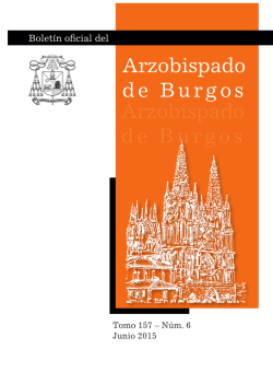 Bolet&iacute;n Junio 2015 - Archidi&oacute;cesis de Burgos