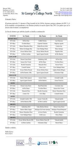 Estimados Padres: El pr&oacute;ximo mi&eacute;rcoles 21, durante el Flag