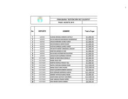 No. DEPORTE NOMBRE Total a Pagar 1 Q1,000.00 2 Q1,000.00 3