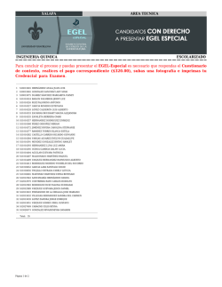 Para concluir el proceso y puedas presentar el EGEL