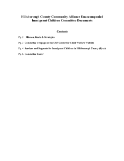 Hillsborough County Community Alliance Unaccompanied