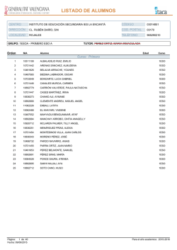 LISTADO DE ALUMNOS