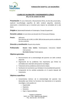 Programa del curso - Hospital los Madro&ntilde;os