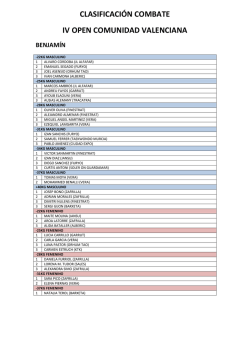 resultados combate - Federaci&oacute;n de Taekwondo de la Comunidad
