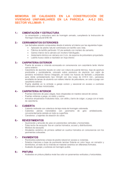 MEMORIA CONSTRUCTIVA Y DE ACABADOS PARA LA