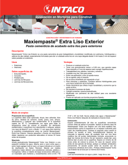 Maxiempaste&reg; Extra Liso Exterior