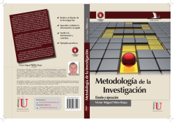 Metodolog&iacute;a de la Investigaci&oacute;n: dise&ntilde;o y ejecuci&oacute;n