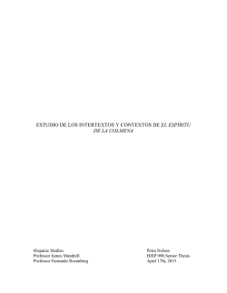 estudio de los intertextos y contextos de el esp&iacute;ritu de