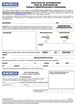 solicitud de autorizacion para el duplicado de tarjeta identificacion o