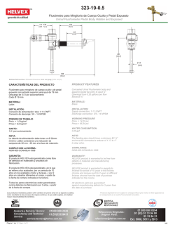 Flux&oacute;metro para Mingitorio de Cuerpo Oculto y Pedal